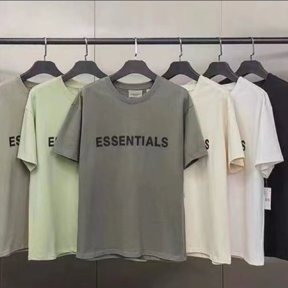 ESSENTIALS Short Sleeve Crewneck T-Shirt in Olive Green